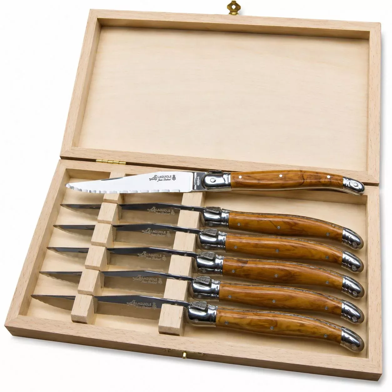 Laguiole Classic Steak Knife (Set of 6, Olive Wood)