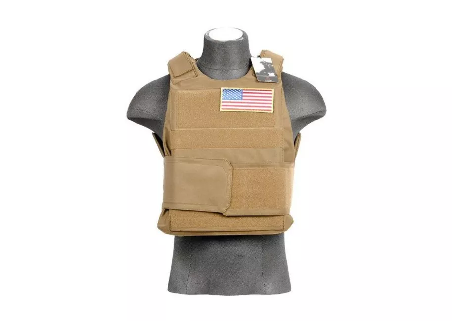 Lancer Tactical Airsoft Body Armor Vest, Tan