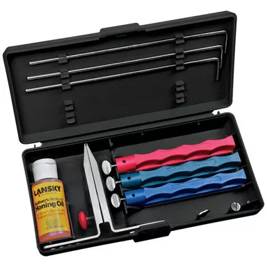 Lansky Sharpeners LKC03 3-Stone Standard Precision Knife Sharpening Kit