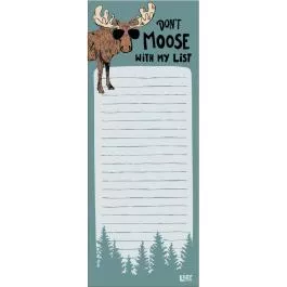 Lazy One Don't Moose/List Blue Notepad