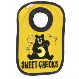 Lazy One Infant Bib - Sweet Cheeks Bear