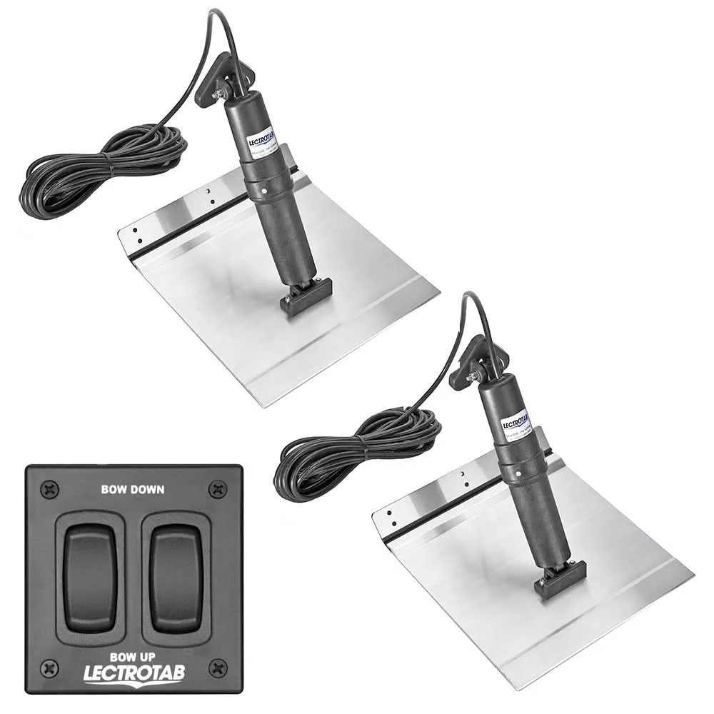 Lectrotab XKA Aluminum Alloy Trim Tab Kit w/Rocker Switch – 12 x 9 [XKAF12X9A]