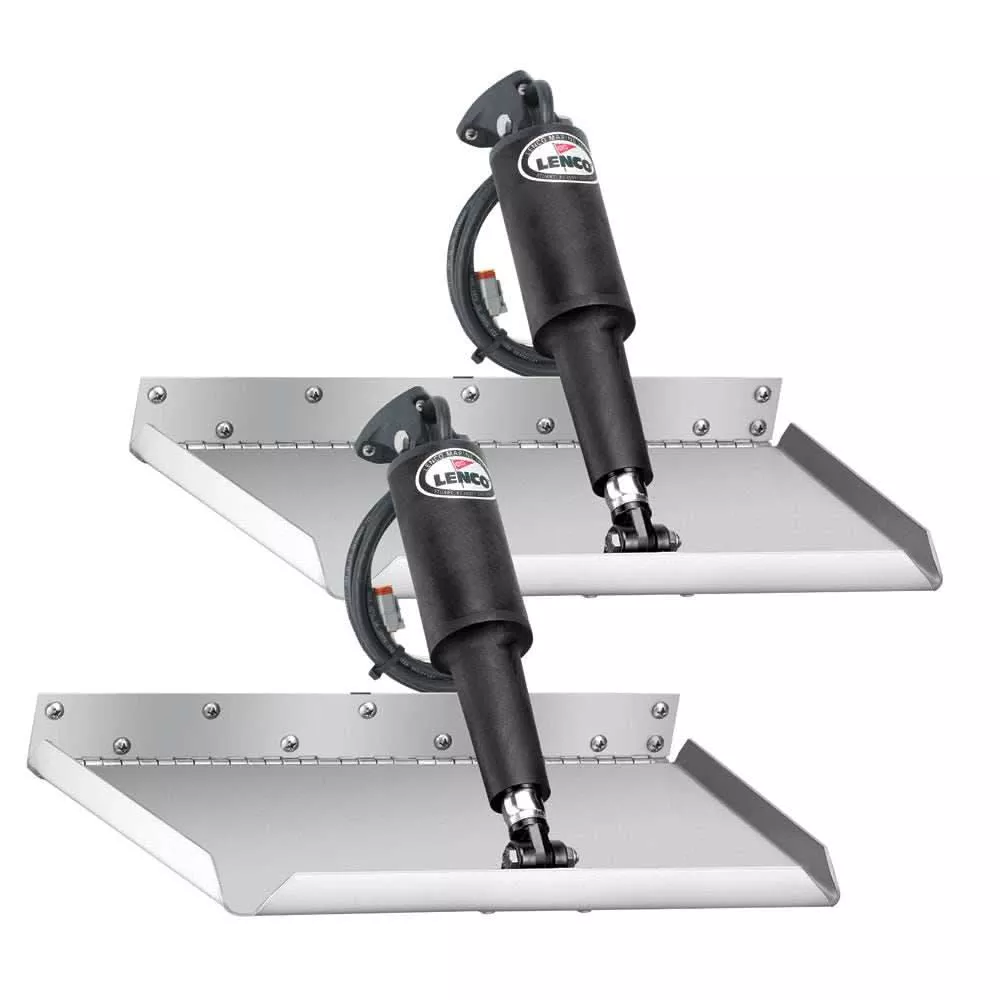 Lenco 12" x 9" Edgemount Trim Tab Kit with LED Indicator Switch Kit 12V - TT12X9EI