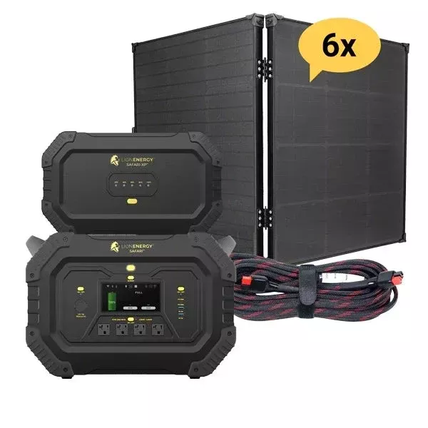Lion Energy KOH – Safari+XP Portable Power Station Bundle