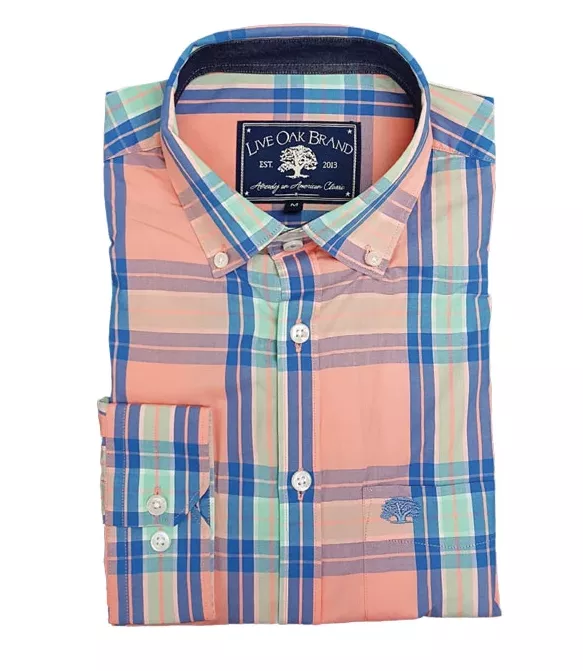 Live Oak Men’s Kiawah Plaid Sport Shirt