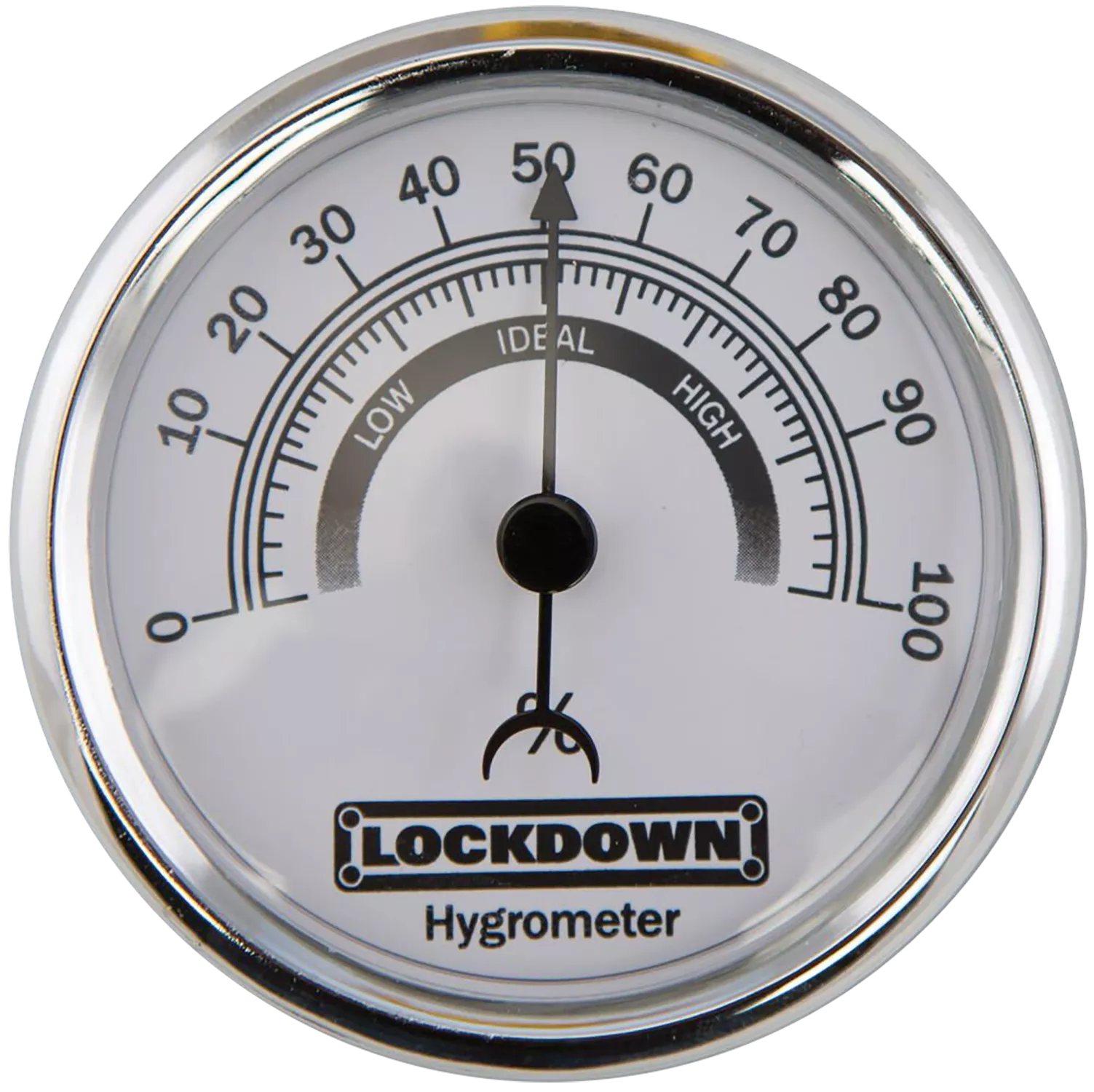 Lockdown Vault Hygrometer, Silver