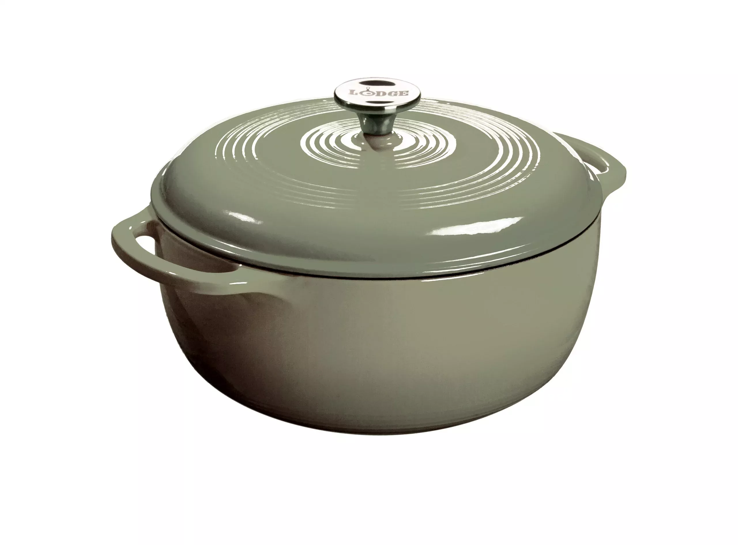 Lodge Logic 6 Quart Desert Sage Enameled Cast Iron Dutch Oven #EC6D50