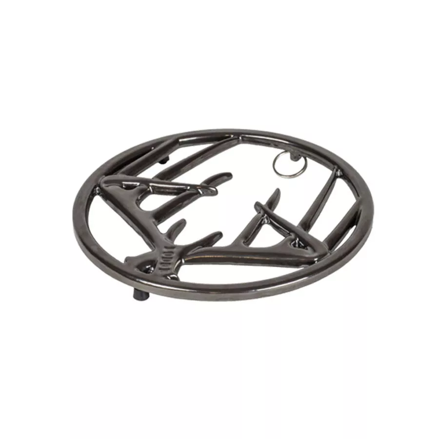 Lodge Logic 8″ Midnight Chrome Enameled Cast Iron Antler Trivet #EC8AT18