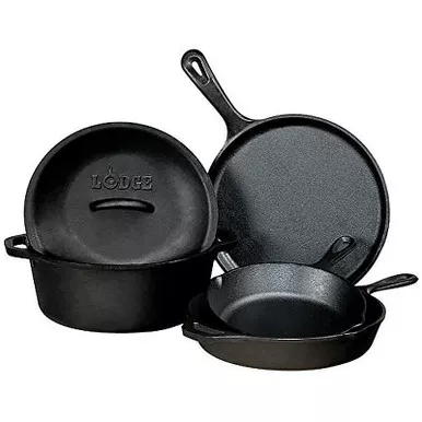 Lodge Seasoned Cast Iron 5 Piece Set