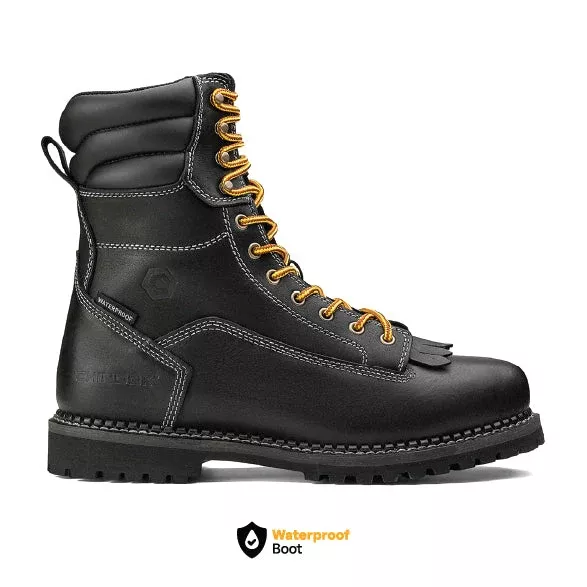 Logger 8” Men’s Waterproof Work Boot for Men – Black