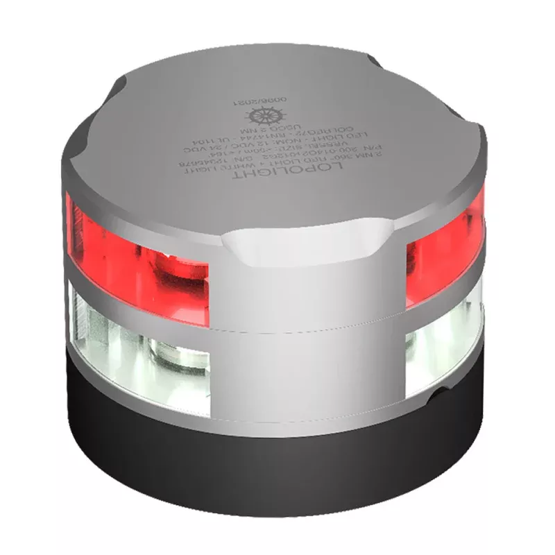 Lopolight 2nm 360 Red + 2nm 360 White – Silver Anodized