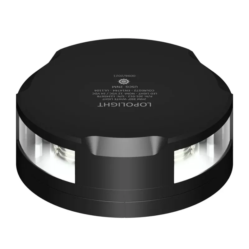 Lopolight 360-Degree Anchor Light – 2NM – Black Housing w/FB Base