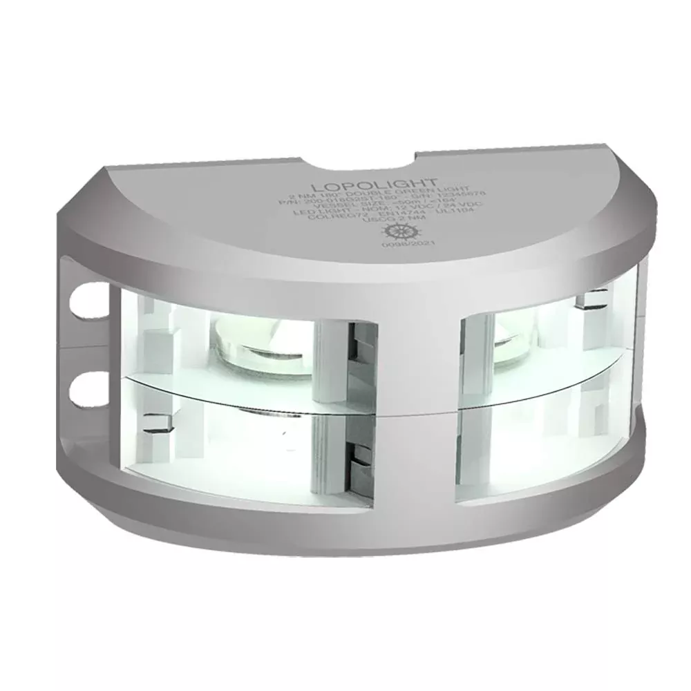 Lopolight Series 200-024 – Double Stacked Navigation Light – 2NM – Vertical Mount – White – Black Housing[200-024G2ST-B]