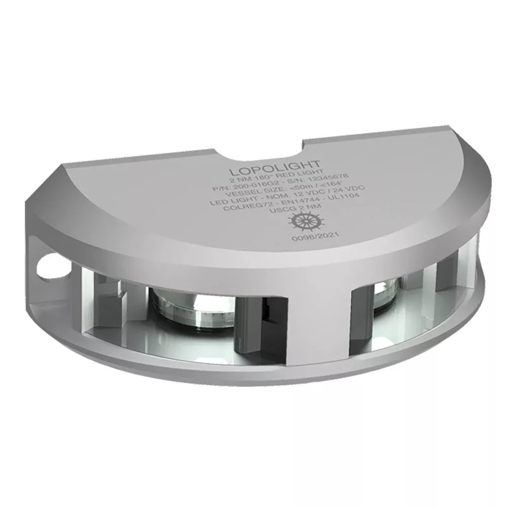 Lopolight Series 200-024 – Navigation Light – 2NM – Vertical Mount – White – Silver Housing [200-024G2]