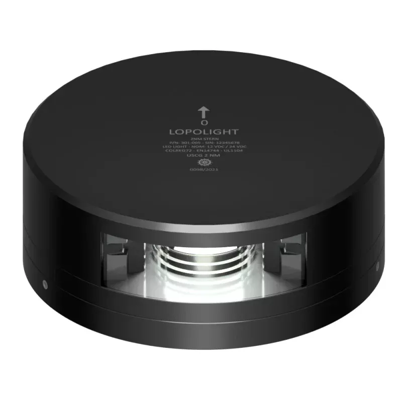 Lopolight Stern Light – 2NM – Black Housing w/FB Base