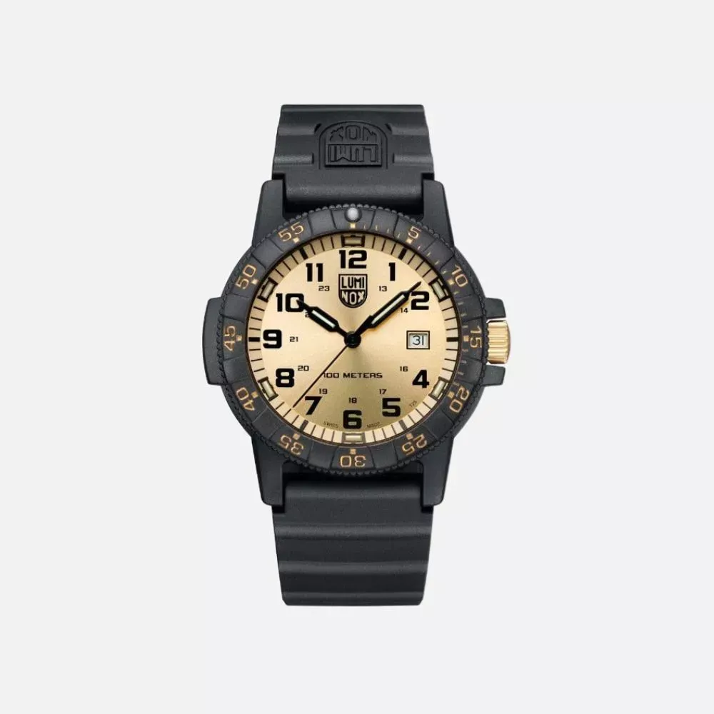 Luminox Men’s Leatherback Sea Turtle Gold Dial Watch #XS.0325.GP