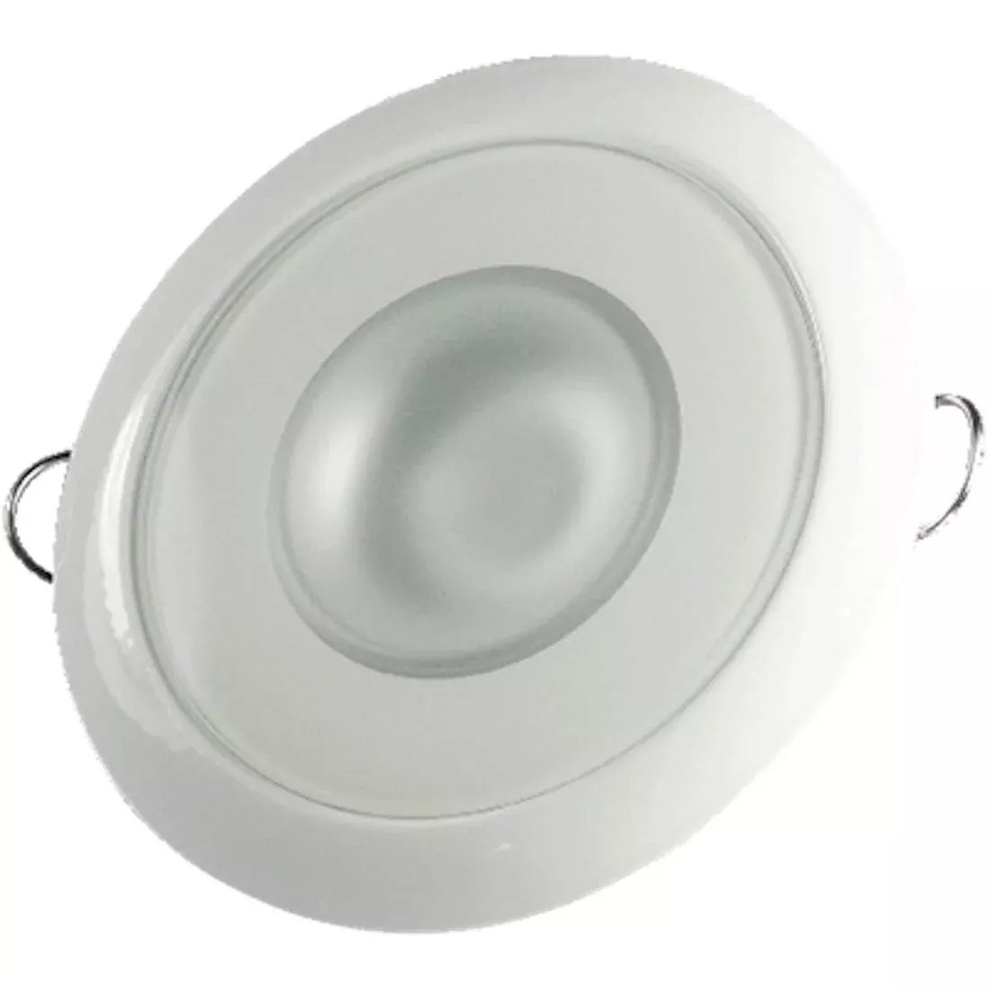 Lumitec Flush Mount Down Light - Glass Finish/White Bezel - White Non-Dimming• 113123