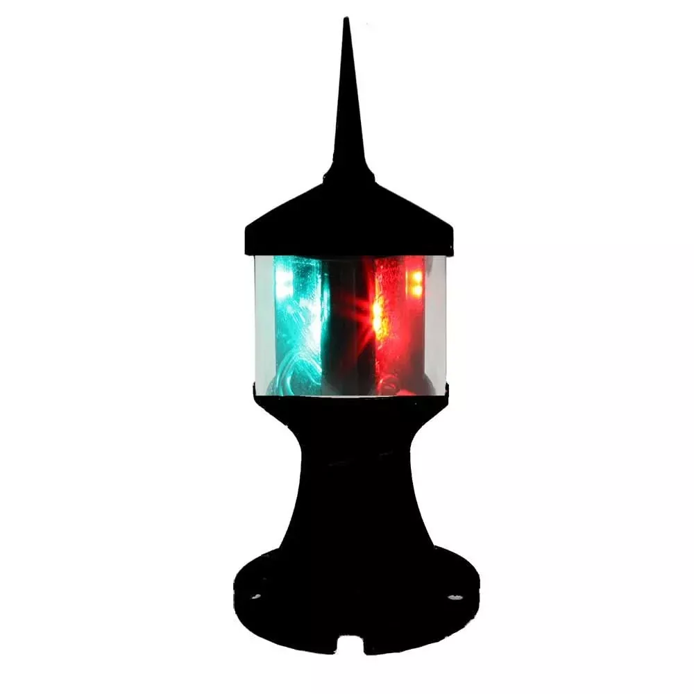 Lunasea Tri-Color/Anchor Zero Emission Light Fixture – 12V – Black