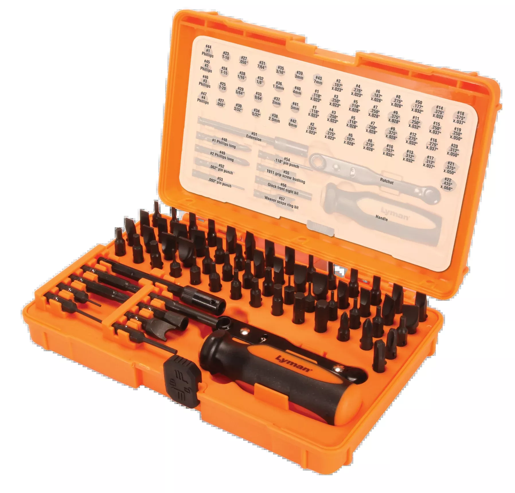 Lyman Master Gunsmith Tool Kit – 68-Piece Screwdriver & Bit Set with Case, 7991361