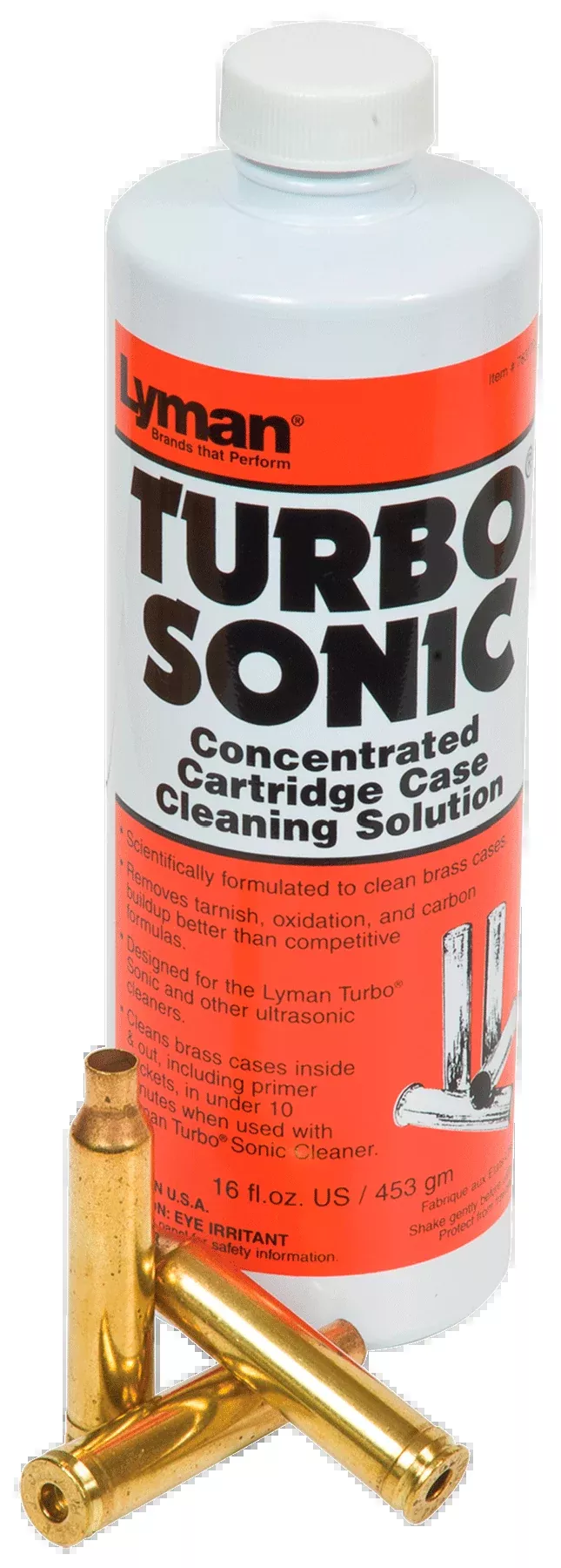 Lyman Turbo Sonic Ultrasonic Brass Case Cleaning Solution Concentrate, 16 oz Bottle 7631705
