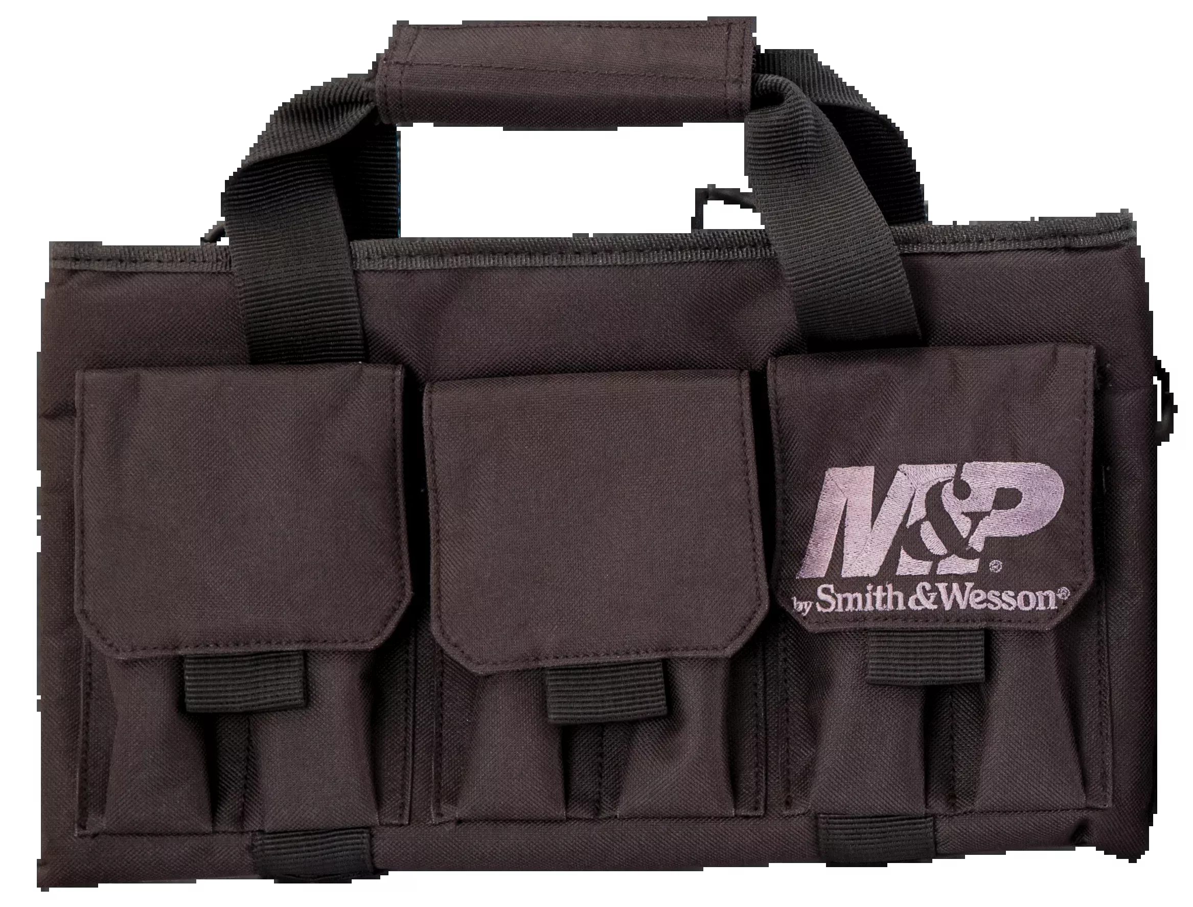 M&P Accessories Pro Tac 14-Inch Single Pistol Case, Black Nylon, Padded Lockable Zippers, 110028