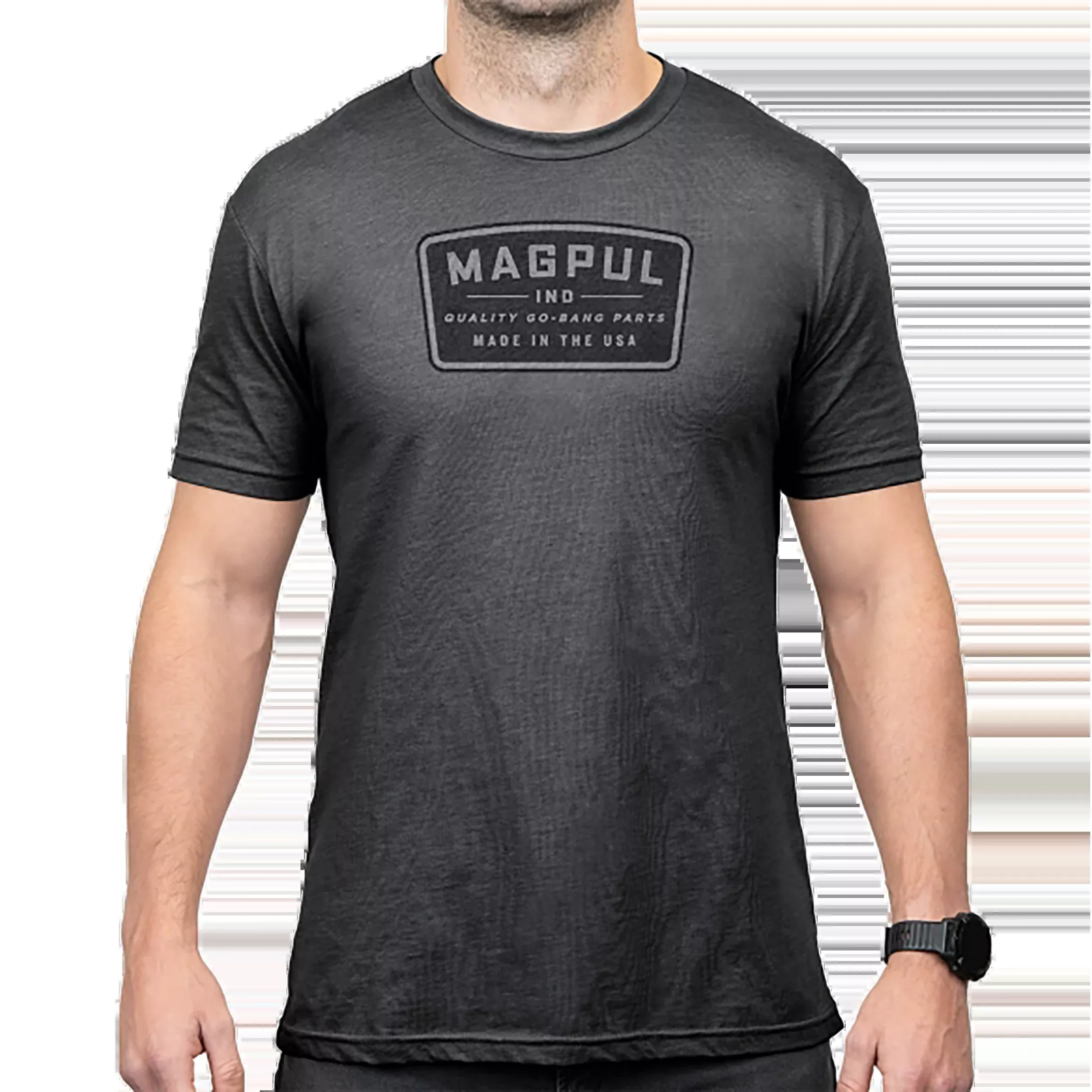 MAGPUL INDUSTRIES CORP Go Bang Parts Charcoal Short-Sleeve T-Shirt, Cotton/Polyester Blend, Medium MAG1526-010-M