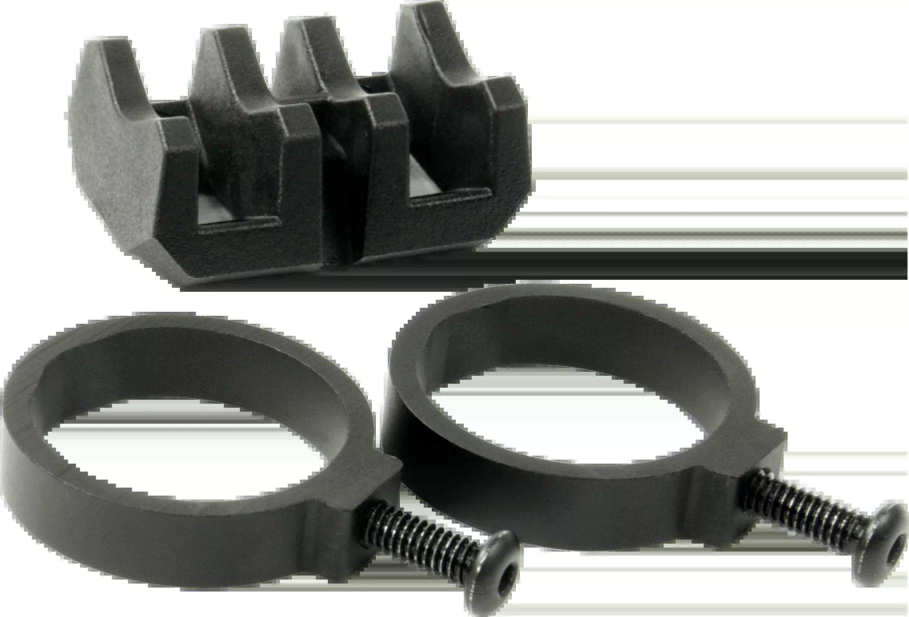 Magpul Light Mount V-Block & Rings for MOE/M-LOK, Polymer & Anodized Aluminum – MAG614-BLK