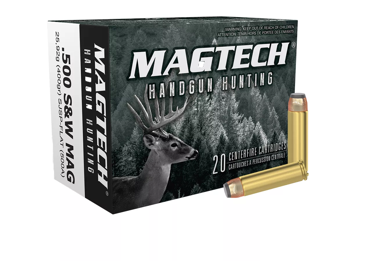 Magtech 500 SW 400GR Semi-Jacketed Soft Point-Flat 20/Box