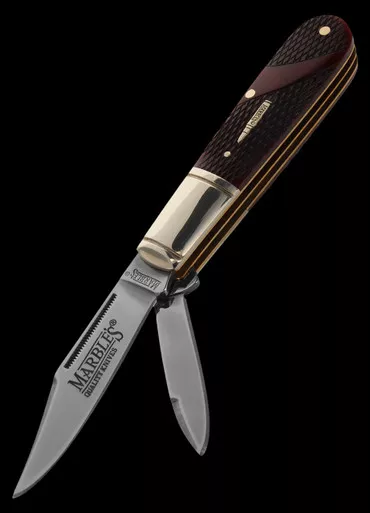 Marbles Barlow Checkered Bone Folding Knife