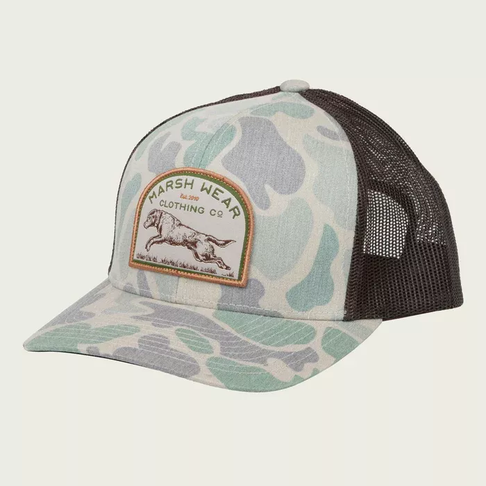 Marsh Wear Retrieve Trucker Hat – Green Camo #MWC1038