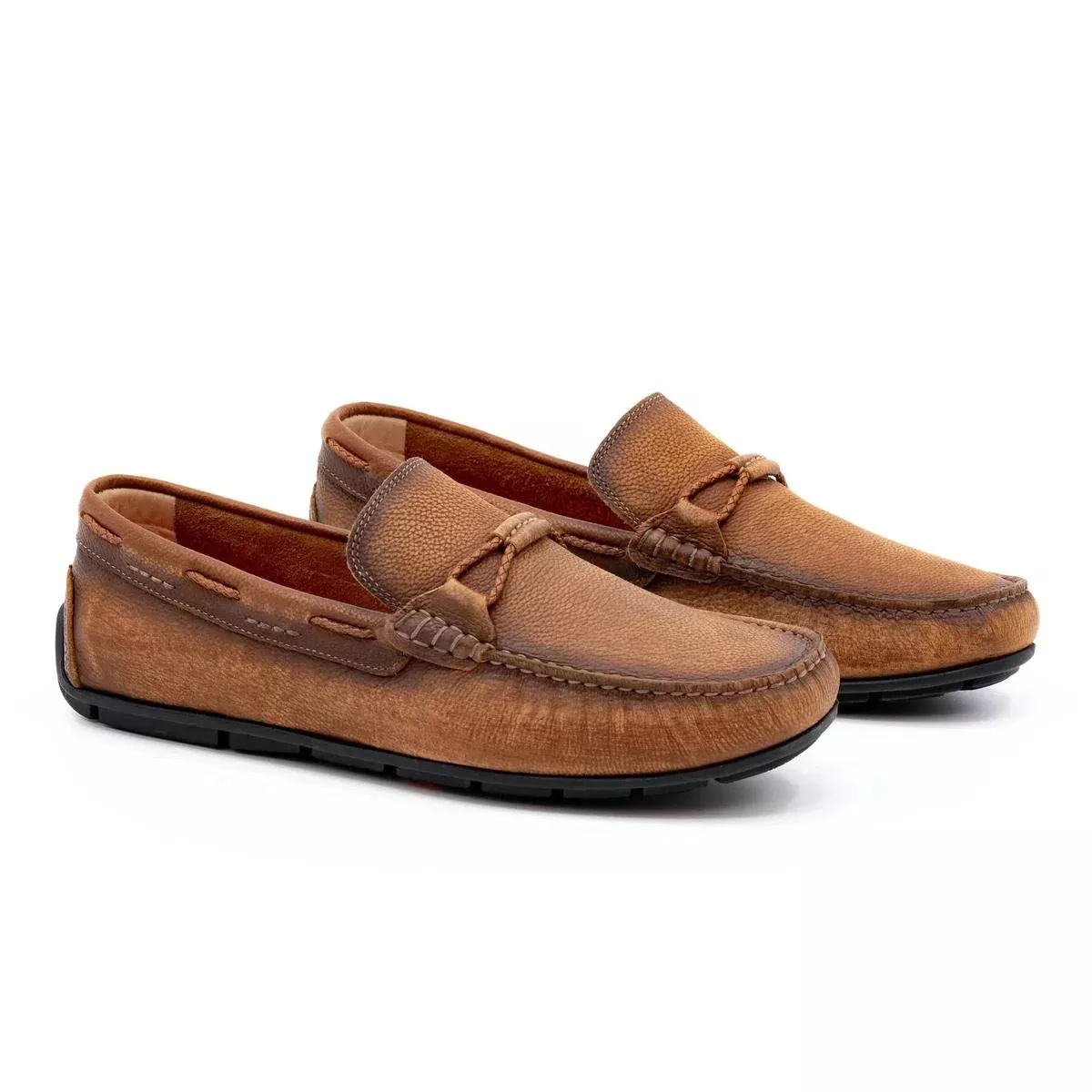 Martin Dingman Bermuda Pebble Grain Braided Bit Loafer