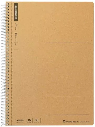 Maruman Spiral Note Basic Notebook A5 – BLANK