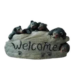 MayRich Company Resin 5 Bears on Rock