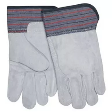 MCR Safety 1317 Split Full Leather Back Work Gloves w/ 2.5" Rubberized Cuff