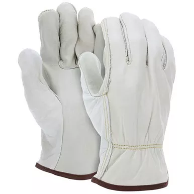 MCR Safety 3203 CV Grade Unlined Grain Cow Leather Drivers Work Gloves