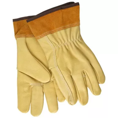 MCR Safety 4903L Select Grade Cowskin Leather Welding Work Gloves w/ Split Leather Cuff