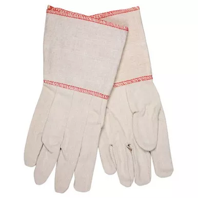 MCR Safety 8200G 10 oz. Cotton/Polyester Canvas Work Gloves w/ Clute Pattern, 4.5" Plasticized Gauntlet Cuff