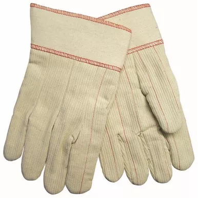 MCR Safety 9018CDPCS 18 oz. Double Palm Corded Cotton/Polyester, Clute Pattern Work Gloves w/ Safety Cuff