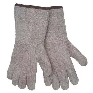 MCR Safety 9432GFR Extra Heavy Weight Hotline Heat Resistant, Reversible, Quilted, Premium Cut & Sewn Terrycloth Glove w/ 5" Gauntlet Cuff