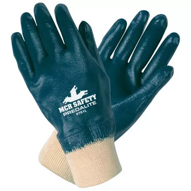 MCR Safety 9781 Predalite Fully Nitrile Coated Front & Back, Interlock Lined, ActiFresh Treated Work Gloves