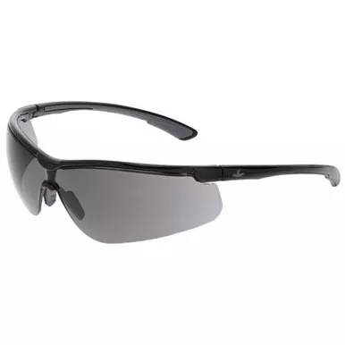 MCR Safety KD712AF Klondike KD7 Extremely Low Profile & Lightweight Black Frame Safety Glasses w/ Gray Anti-Fog Lens
