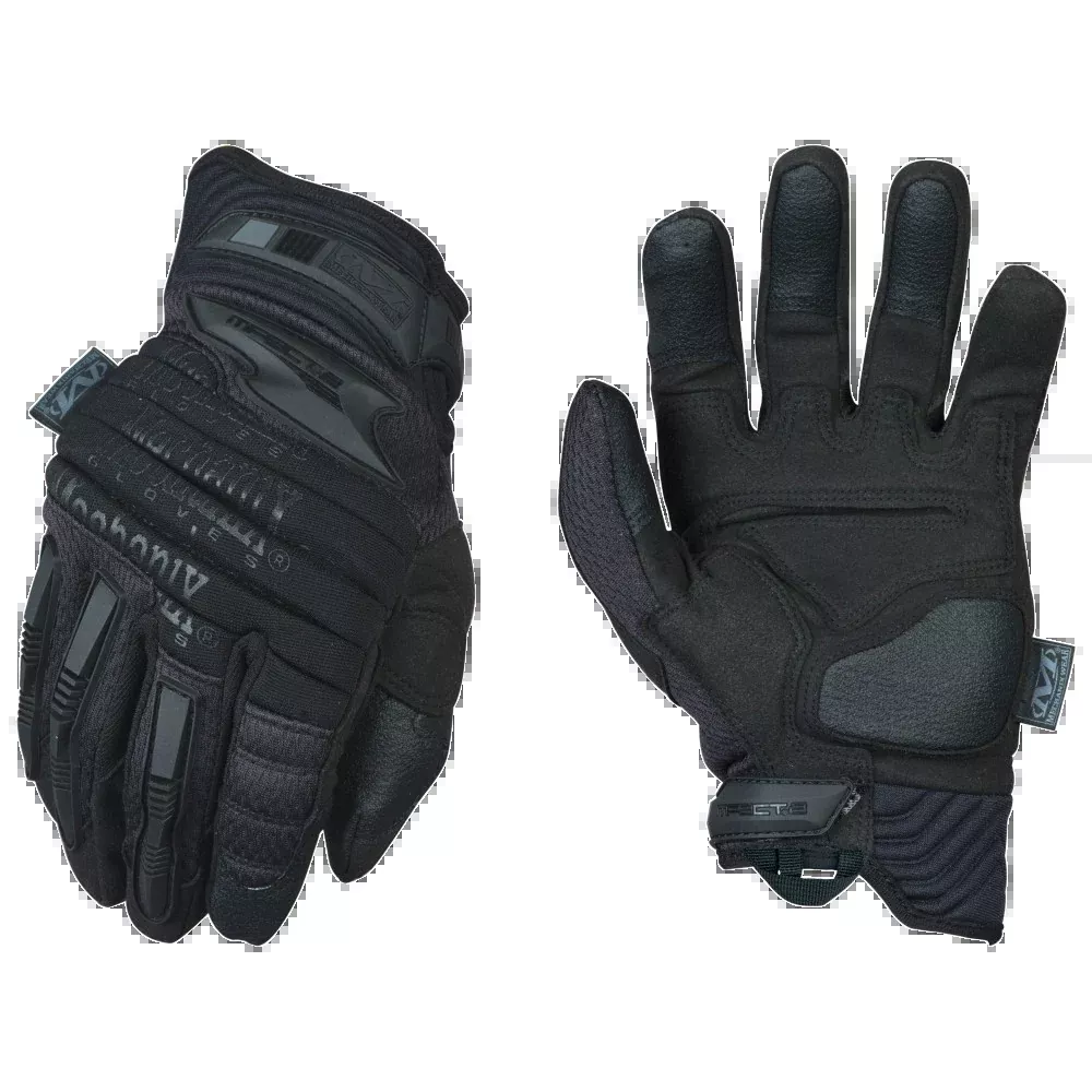 Mechanix Wear M-Pact 2 Tactical Gloves, Covert Black Armortex, Large, Velcro Closure — MP255010