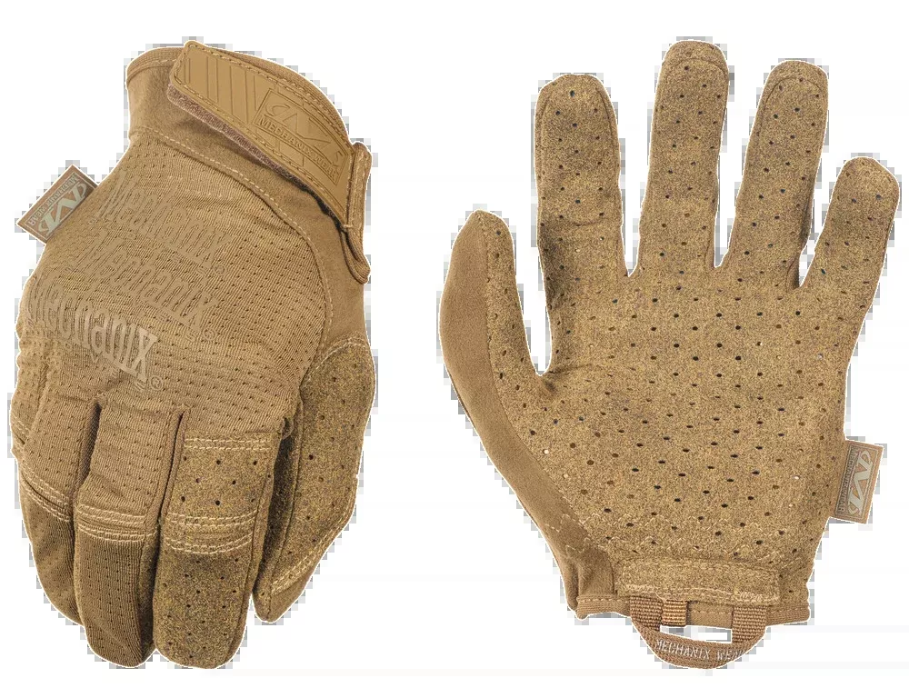 Mechanix Wear Specialty Vent Gloves, Coyote Synthetic Leather, Medium, Hook-and-Loop Closure – MSV72009