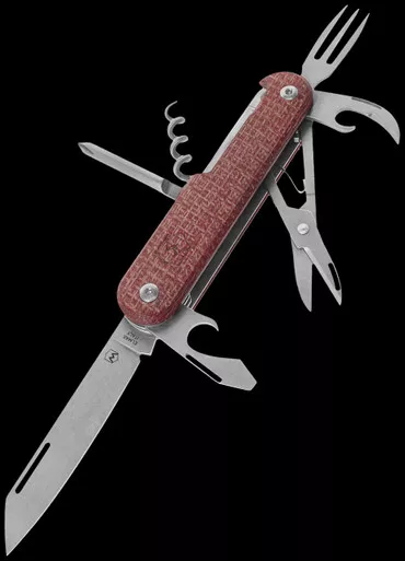 Mercury Duca 7 Burlap Micarta Penknife