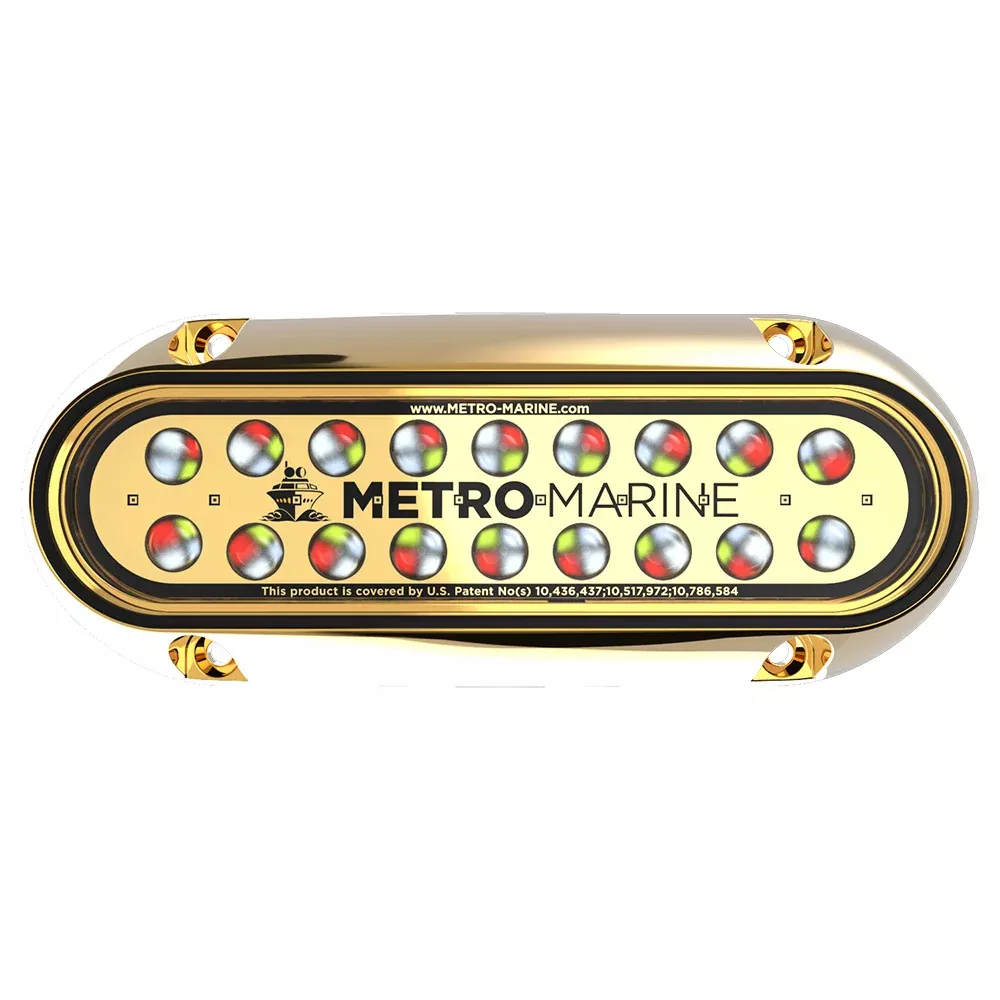 Metro Marine High-Output Elongated Underwater Light w/Intelligent Full Spectrum LEDs – RGBW, 45 Beam
