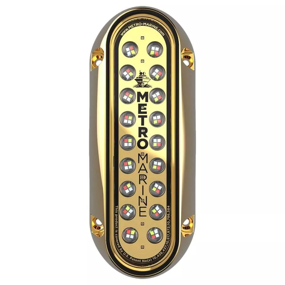 Metro Marine High-Output Elongated Vertical Mount Light w/Intelligent Full Spectrum LEDs – RGBW, 90 Beam