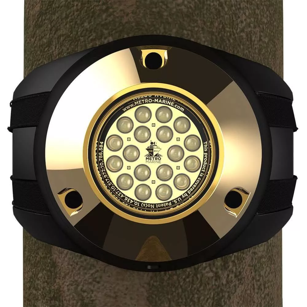 Metro Marine High-Output Piling Mount Underwater Light w/Intelligent Monochromatic LEDs – Blue, 45 Beam