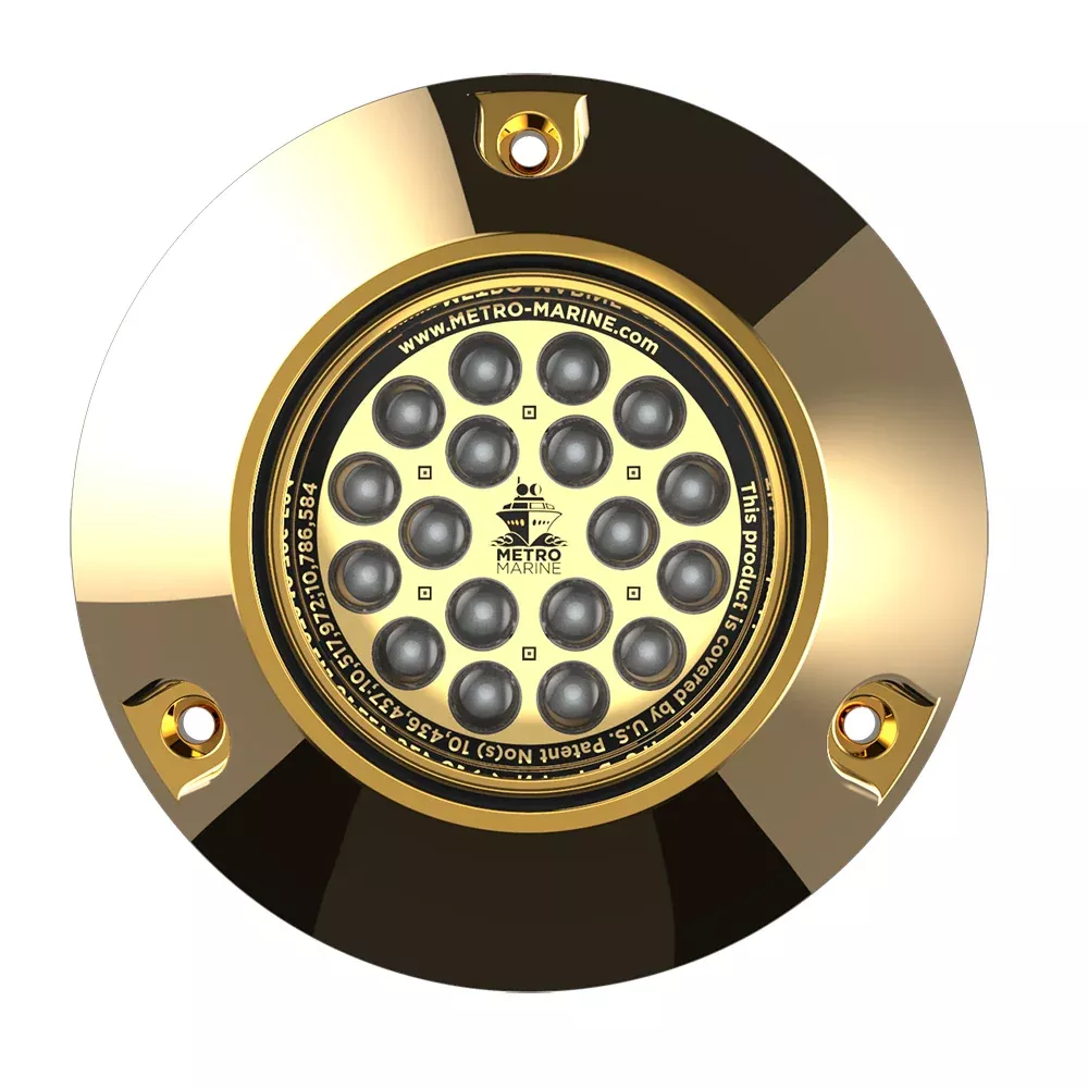 Metro Marine High-Output Submersible Underwater Light w/Intelligent Monochromatic LEDs – Blue, 90 Beam