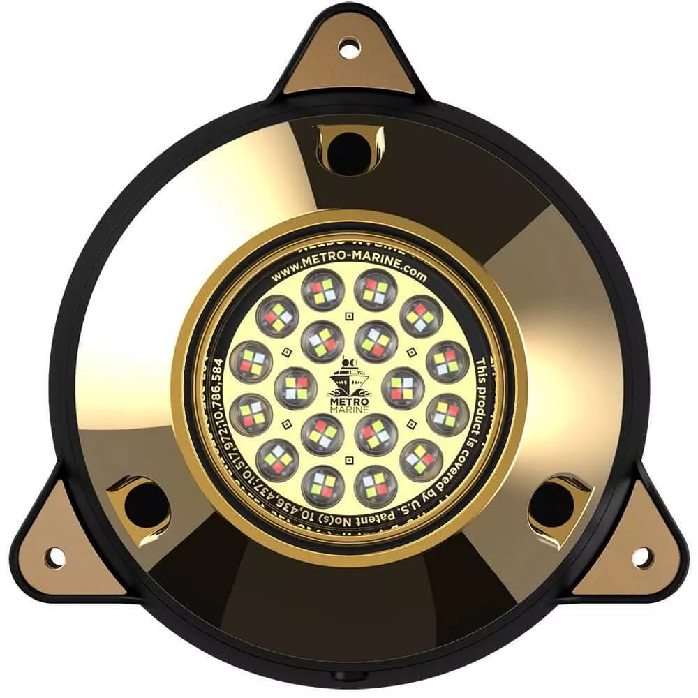 Metro Marine High-Output Surface Mount Underwater Light w/Intelligent Full Spectrum LEDs – RGBW, 45 Beam