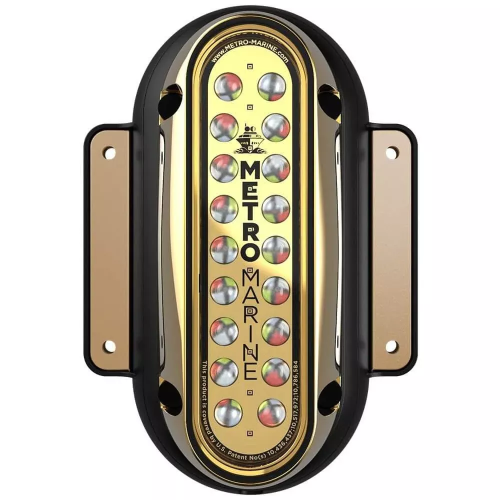 Metro Marine High-Output Vertical Surface Mount Light w/Intelligent Full Spectrum LEDs – RGBW, 90 Beam